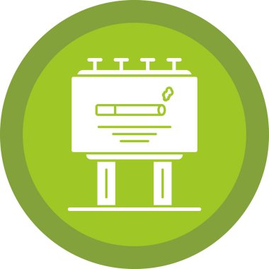 reklam panosu simgesi, vektör illüstrasyonu basit tasarım