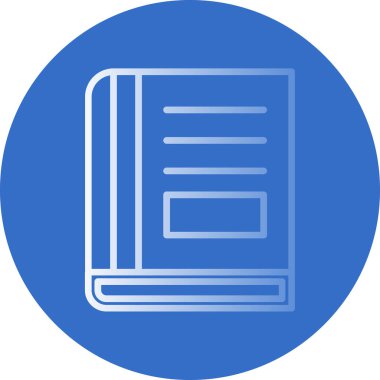 Kitap satırı simgesi, vektör çizim 