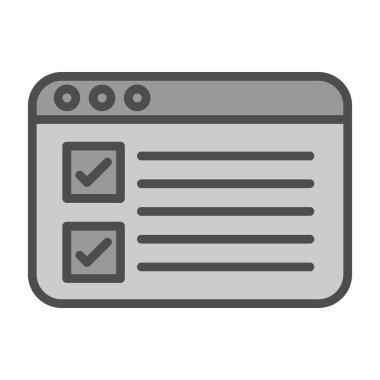 Denetim listesi vektör simgesi. İllüstrasyon izole için grafik ve web tasarım.