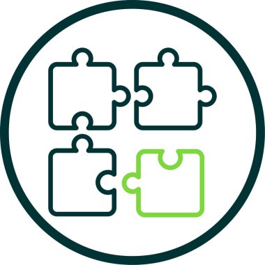 yapboz parçaları, ağ basit illüstrasyon