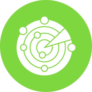 Radar modern simgesinin vektör illüstrasyonu              