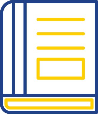 Kitap satırı simgesi, vektör çizim 