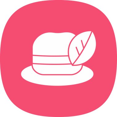 Şapka simgesinin vektör illüstrasyonu