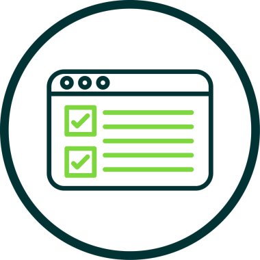 Kontrol listesi. Web simgesi basit illüstrasyon