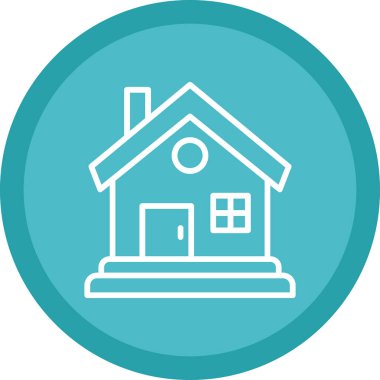 Ev vektör tasarımı. Ev düz simgesi 