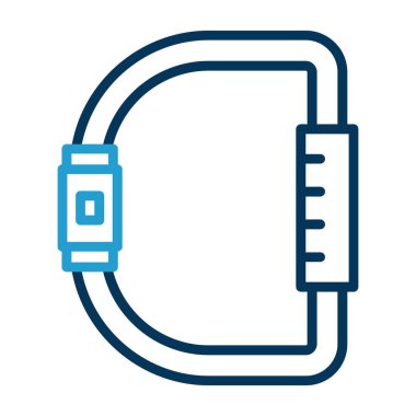 Karabina simgesi, vektör illüstrasyonu