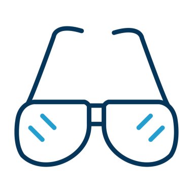 Gözlük. Web simgesi basit illüstrasyon 