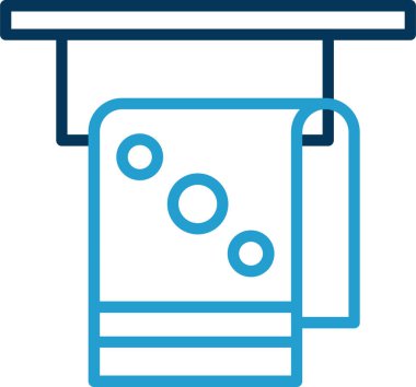 Havlu simgesi, vektör illüstrasyonu basit tasarım