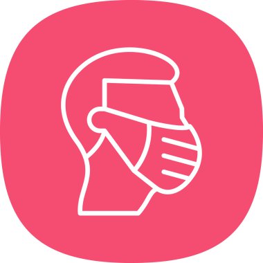 Yüz maskesi vektör tasarımı kullanan adam