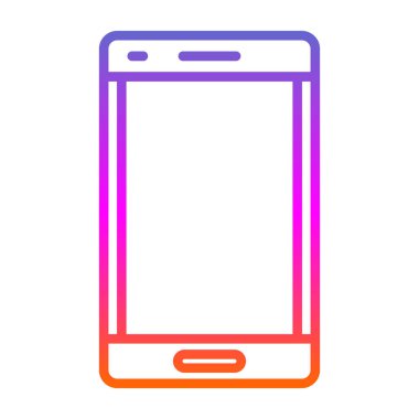 Arkaplanda akıllı telefon simgesi izole edildi. Web sitesi, uygulama, cep telefonu sembolü ve akıllı telefon logosu için son moda telefon şablonu