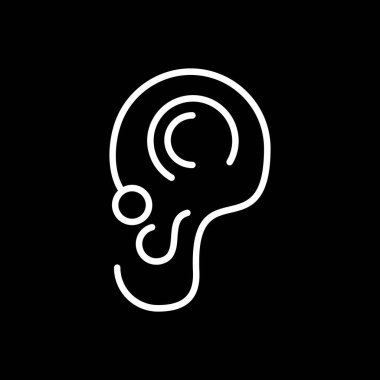soyut arkaplanda izole edilmiş kulak simgesi