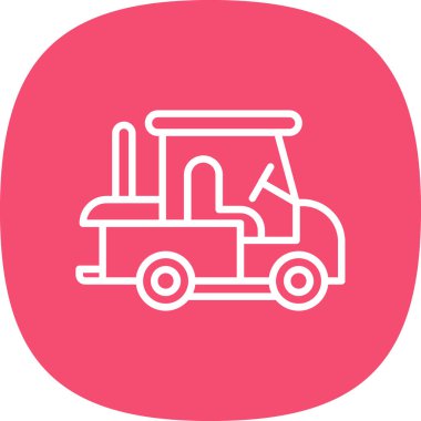 Golf Arabası simgesinin vektör illüstrasyonu