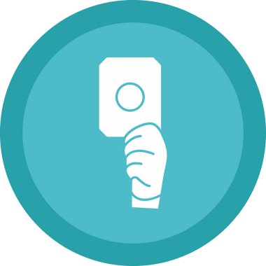 Bir kadının mavi ve beyaz ikonunun vektör çizimi