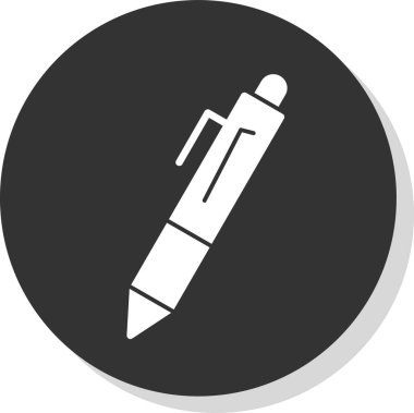 Dolma kalem simgesi, vektör illüstrasyonu basit tasarım