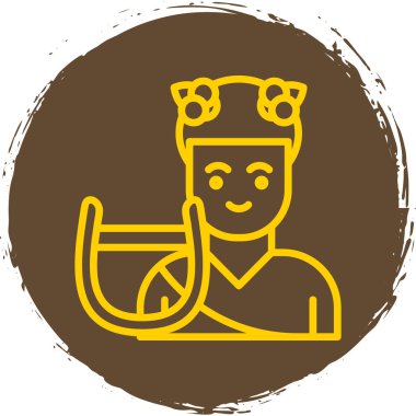 Elinde çay olan takım elbiseli bir adamın vektör çizimi.