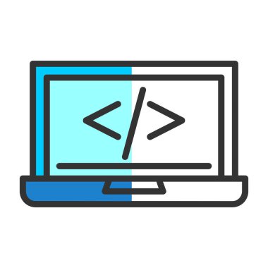 kod programlama web simgesi basit illüstrasyon 