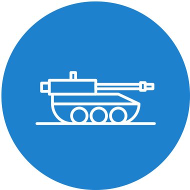 Tank simgesi, vektör illüstrasyonu basit tasarım