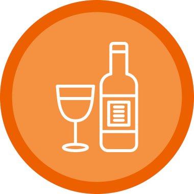 Kokteyl ikonu vektör illüstrasyonu