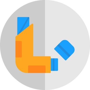 Beyaz ve mavi renkli bir simgenin vektör illüstrasyonu