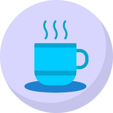 sıcak kahve simgesi, vektör illüstrasyonu