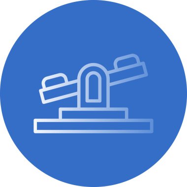 Modern b 'nin vektör illüstrasyonunda teleskop simgesi yok