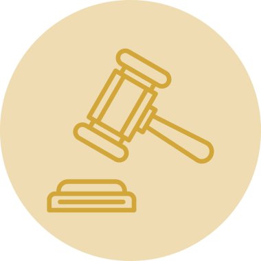 Yargıç Gravel. Web simgesi basit illüstrasyon 