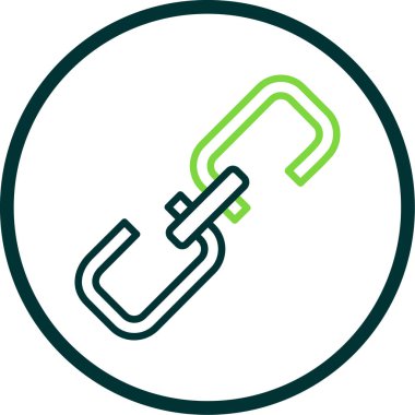 bağlantı vektörü glyph düz simgesi