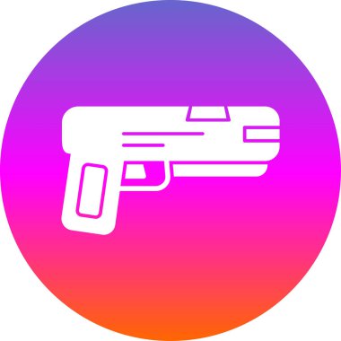 silah simgesi, vektör illüstrasyonu basit tasarım