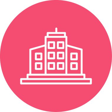 bina simgesi, basit vektör illüstrasyonu