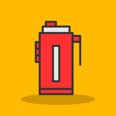 Su şişesi simgesi, vektör illüstrasyonu basit tasarım