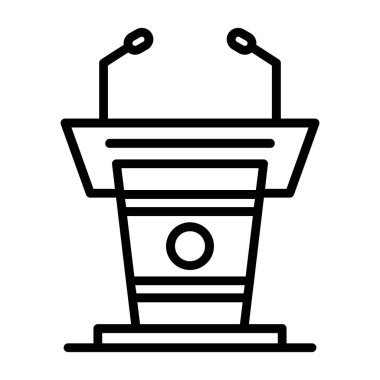 Podyum simge illüstrasyon vektörü grafiği