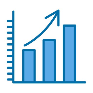 İş grafiği. Grafik düz simgesi