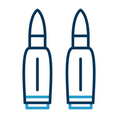Kolayca değiştirebilen veya düzenleyebilen iki kurşun vektör simgesi