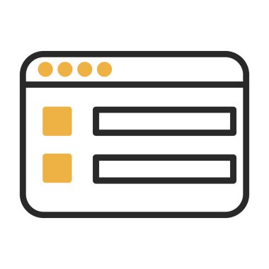 Web sitesi simgesi, vektör illüstrasyonu