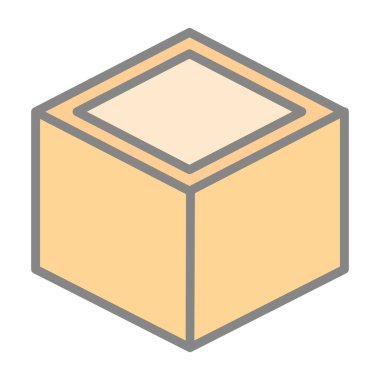 Küp simgesi, vektör illüstrasyon tasarımı