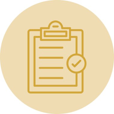 Kontrol listesi. Web simgesi basit illüstrasyon