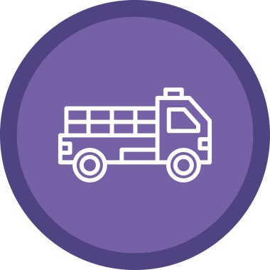 Düz pikap kamyon çizgisi resimleme  