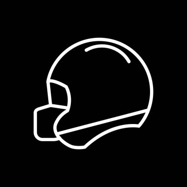 Futbol kask simge vektör çizim