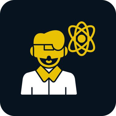 Tek izole edilmiş atom simgesi elementinin vektör illüstrasyonu