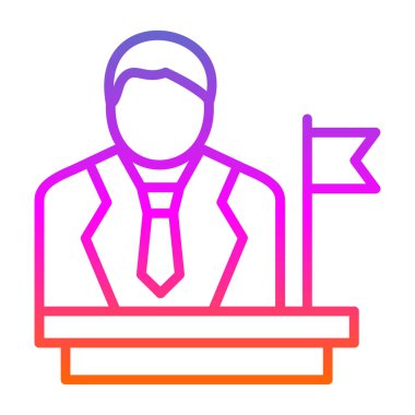 İş adamı simgesi vektör illüstrasyonu