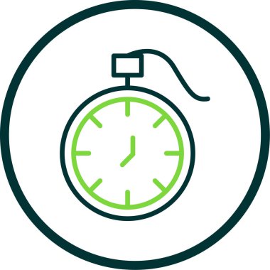 Cep saati simgesi, vektör illüstrasyonu 