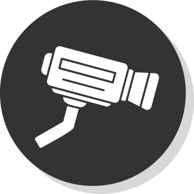 CCTV kamerası. Web simgesi basit illüstrasyon