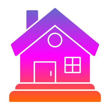 Ev vektör tasarımı. Ev düz simgesi 