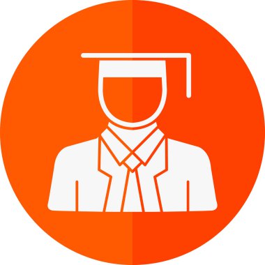 Bir öğrenci simgesinin vektör illüstrasyonu