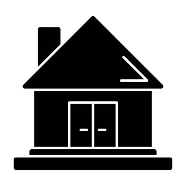 Ev vektör tasarımı. Ev düz simgesi 