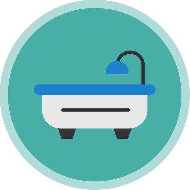 Küvet Düz Vektör Simgesi