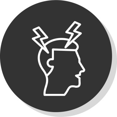 baş ve beyin simgesi, vektör illüstrasyonu