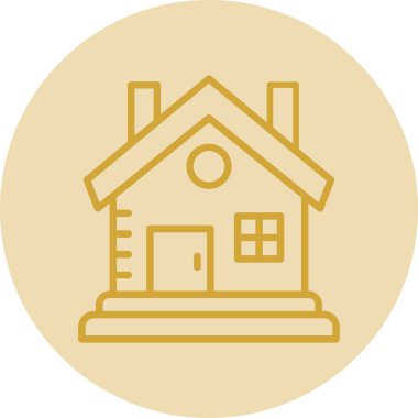 Kabin vektör simgesi modern basit illüstrasyon 