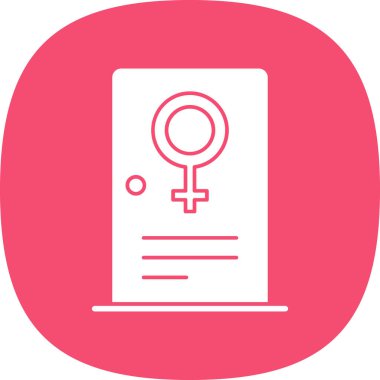 Modern kadın simgesinin vektör çizimi