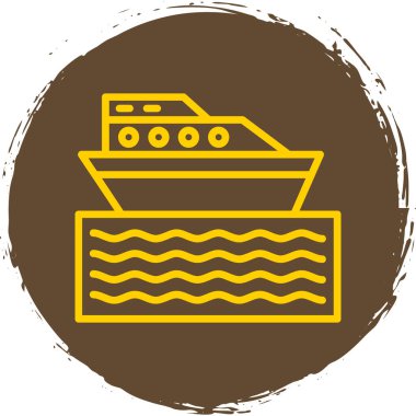 tekne ikonu vektör illüstrasyonu